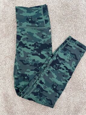 Fabletics Powerhold Camo Green Leggings